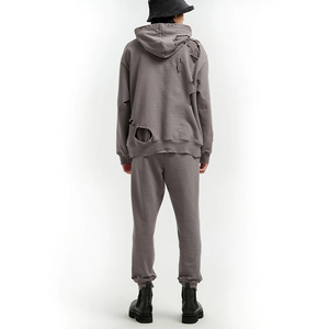 Distressed <b>Pullover</b> Tracksuits Top Stylish Look Best Selling <b>Men</b> Distressed Sweatsuit <b>Men</b> Long Sleeve Wholesale OEM High Quality - Product Image 4