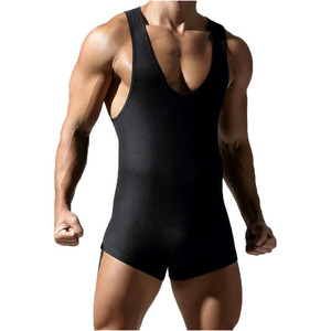 Custom Wrestling Singlets OEM Manufacturer Plain Black Wrestling Uniforms Quick Dry Compression Team Sportswear Wholesale - Product Image 4