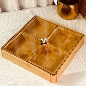 <b>Decorative</b> Wooden Dry Fruit <b>Box</b> <b>With</b> Multiple Compartments For Luxury Gift Giving And Home Use - Product Image 5