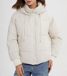 เสื้อแจ็คเก็ตผู้หญิงแบบมีฮู้ดบุผ้านวมสำหรับฤดูหนาว ขายส่ง เสื้อแจ็คเก็ตพัฟฟี่ไซส์ใหญ่ - Product Image 5