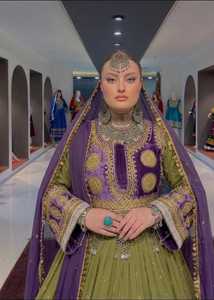 New Afghan Vintage Dresses Top Selling Georgette Chiffon Afghani Frock in Custom Colors with Lace Decoration For Wedding Party - Product Image 4