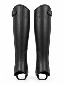 Black Genuine Leather Horse Riding <b>Half</b> <b>Chaps</b> Equestrian Zipper Side Pleated Equestrian Gear Wholesale Rate Custom <b>Half</b> <b>Chaps</b> - Product Image 3