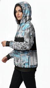 เสื้อฮู้ดดี้โอเวอร์ไซส์คุณภาพสูง พิมพ์ลายแบบซับลิเมชั่นเต็มตัว สำหรับสตรีทแวร์ลำลองและแฟชั่นแนวเมือง - Product Image 5