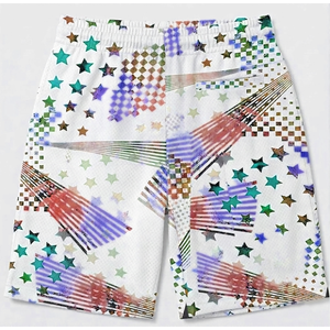 Shorts de basket-ball en maille personnalisés pour l'été, taille élastique, respirants, pour hommes, en promotion - Product Image 3