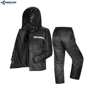WorkDry Pro Casual Solid Waterproof Seam-Sealed Lightweight Windproof Industrial Rain <b>Jacket</b> & Bib Pants Set - Product Image 3