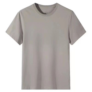 Oem Customized Blank Front Mens Summer Ice Silk Cotton Short Sleeve Solid Color Casual Cool <b>Quick</b> Dry Eco-Friendly Breathable - Product Image 5