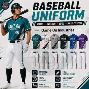Tenue de sport personnalisée à sublimation intégrale haute performance, légère, de bonne qualité, service OEM ODM, uniforme de baseball - Product Image 6