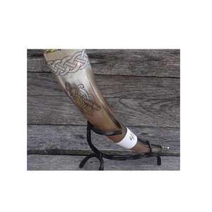 Cuerno de Beber Vikingo de Búfalo Natural Hecho a Mano, Estilo Medieval, Reutilizable, en Forma de Campana, para Cerveza o Sidra, Venta al Por Mayor - Product Image 1