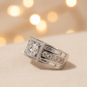 Anillo de Compromiso de Moissanita con Diseño Halo, Corte Brillante Redondo de 1.50 CT, D VVS1, Plata de Ley S925, Anillo Unisex, Regalo de Boda - Product Image 6