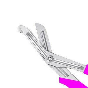 Tijeras de enfermería para traumatismos, 5.5 pulgadas, magenta, acero inoxidable de grado alemán, para primeros auxilios, vendajes médicos de emergencia y corte utilitario - Product Image 4