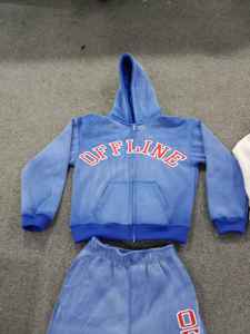 Conjunto Deportivo para Hombre con Cierre, Diseño Personalizado con Logotipo, Efecto Desgastado por el Sol y Lavado Ácido, Conjunto Deportivo para Correr - Product Image 2