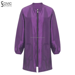 Capa de peluquero de satén de diseñador con logotipo personalizado, delantal de salón resistente a las manchas de agua transpirable, capa de uso exterior para corte de pelo - Product Image 5