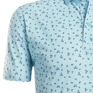 เสื้อโปโลพิมพ์ลายสีฟ้าอ่อนสำหรับผู้ชาย แขนสั้น สวมใส่สบาย เหมาะสำหรับเล่นกีฬาและฝึกซ้อม - Product Image 4