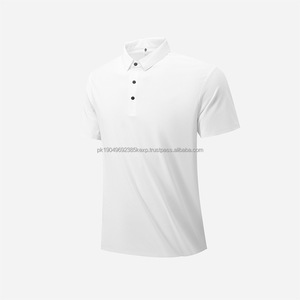 Camiseta Polo de Manga Corta para Hombre y Mujer, Verano, Elástica, de Seda Helada, Color Sólido, Tejido de Punto Sin Costuras, Corta - Product Image 3