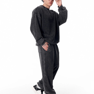 Chándal de Alta Calidad con Lavado Ácido, Estilo Vintage Oversize, Chándal Holgado de Estilo Urbano, 100% Algodón de Alto Gramaje con Lavado Ácido - Product Image 2