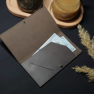 Porte-Billets en Cuir Véritable Fait Main de Luxe en Gros avec Logo Personnalisé pour Restaurants et Hôtels LBH-0201 - Product Image 1