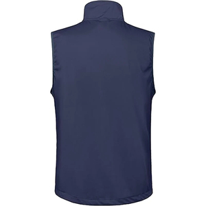 Gilet sans manches sportif léger pour homme, bleu marine, col montant, imperméable, fermeture éclair, ODM - Product Image 6