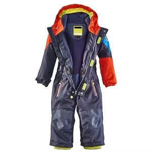 Trajes de Esquí para Niños, Mono de Esquí con Bloques de Color, Impermeable, de una Pieza, Traje de Nieve de Invierno con Capucha y Cierre de Cremallera, Ropa para Niños, Trajes de Esquí - Product Image 4