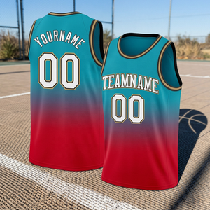 Camiseta de Baloncesto Sublimada Personalizada, Color Degradado, Sin Mangas, Unisex, para Adultos, Transpirable, de Poliéster, con Nombre y Número del Equipo - Product Image 5