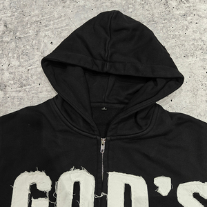 Nouveaux sweats à capuche zippés pour hommes, effet délavé à l'acide, usés, 450 g/m², effet soleil, avec strass, designs personnalisés, OEM 2026 - Product Image 3