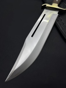 Cuchillo Bowie Hecho a Mano, DIY, OEM, Hoja de Acero D2, Mango de Madera con Funda de Cuero, 15 Pulgadas, Cuchillo Personalizado para Exteriores - Product Image 4