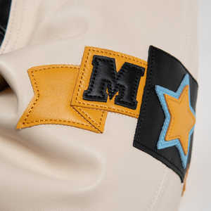 Men's Winter High Street Leather Lettermen Jackets Full Sleeve Waterproof Breathable Eco-Friendly Reversible Vintage Patchwork - Product Image 5