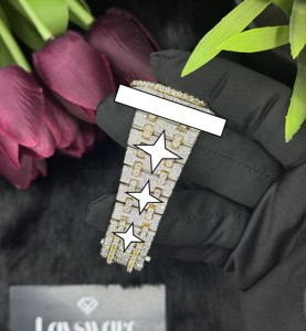 Montre de luxe pour homme en acier inoxydable, style hip-hop, avec cristaux et diamants moissanite, cadeau idéal - Product Image 4