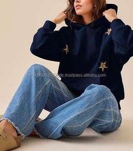 Sudaderas con capucha para mujer, estilo oversize con pedrería, Y2K, streetwear, sudaderas con capucha tipo pullover, sudaderas personalizables OEM - Product Image 4