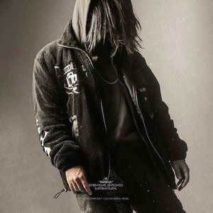 Cyberpunk Techwear <b>Jacket</b> Men's Tactical Streetwear Gothic Fleece Sherpa Winter Coat Multi-Pocket Hip Hop Windbreaker Outerwear - Product Image 3