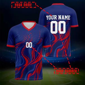 Camisetas de Fútbol Sublimadas Personalizadas, Conjuntos de Uniformes de Fútbol Transpirables, Camisetas de Fútbol de Secado Rápido, Camisetas de Fútbol Sublimadas - Product Image 6