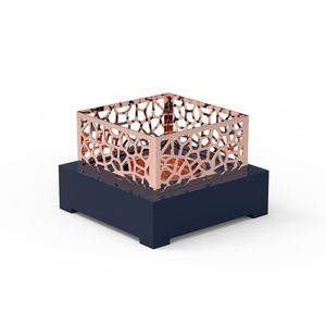 Brûleur d'encens moderne de luxe en métal noir mat et or, Mubkhar, brûleur d'oud arabe, porte-bakhoor, décoration de luxe pour la maison et le bureau, cadeau - Product Image 2