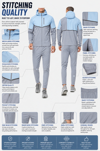 Custom Training Jogging Wear <b>Wind</b> <b>Breaker</b> Jacket and Sweatpants Zip up Custom Logo Windbreaker Nylon Tracksuits for Men's - Product Image 6