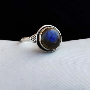 Natural Blue Fire <b>Labradorite</b> <b>Ring</b> 925 Sterling Silver <b>Labradorite</b> Gemstone Jewelry Wedding <b>Ring</b> Gift For Girl's & Women's - Product Image 3