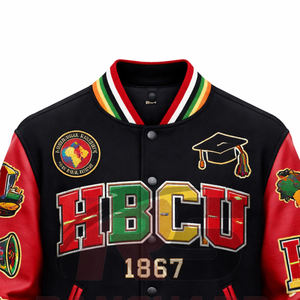 Veste universitaire classique pour hommes Letterman HBCU – Veste de style universitaire en laine et simili cuir de qualité supérieure pour les universités historiquement noires - Product Image 2