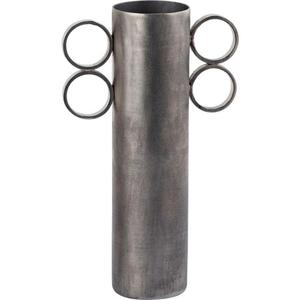 Jarrón de Metal Industrial con Asas de Anillo, Florero Decorativo de Mesa, Estilo Moderno, Jarrones Decorativos para Sala de Estar en Venta - Product Image 1