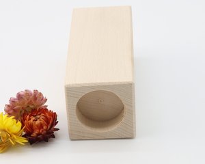 Porte-bougie en bois pour la décoration de table à manger - Product Image 4