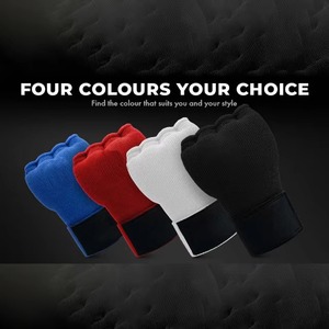 Gants intérieurs en coton rembourrés de gel pour entraînement professionnel de boxe et MMA, bandages de poignet élastiques de haute qualité pour le punching - Product Image 3