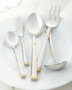 Juego de cubiertos de acero inoxidable para el hogar con cuchara, tenedor, cuchillo y utensilios de servir para la cocina familiar. - Product Image 6