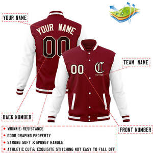 Vestes d'hiver pour hommes personnalisées OEM, en tissu polyester, chaudes, style bomber, style baseball, grandes tailles, personnalisables - Product Image 2