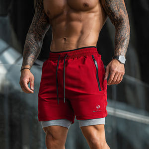 Shorts de compression pour homme, 2-en-1, pour la course à pied, la musculation et l'exercice, double couche - Product Image 1