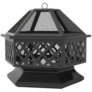 Braciere da Esterno con Griglia Barbecue Integrata per Godersi un'Esperienza di Caminetto - Product Image 5
