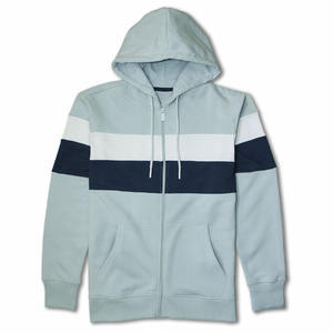 DEMAIR SPORTS Men's <b>Teal</b> Velour Full Zipper Hoodies Custom Made Printed/Plain Embossed 3D Embroidery Sweatshirt Polyester/Cotton - Product Image 6