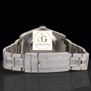 Top Quality Iced Out Moissanite Diamond <b>Watch</b> With <b>Arabic</b> Numeral Hip Hop Style For Casual And Formal Wear for Wholesale Supply - Product Image 6