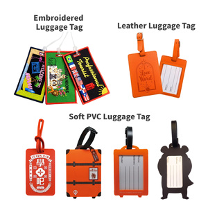 Wholesale Soft Durable Rubber Suitcase Tag with Custom Animal Embroidery Name Tag <b>Stitched</b> Style for Luggage and Backpacks - Product Image 6