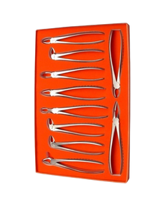 Nouvel ensemble d'instruments dentaires manuels ergonomiques, 10 pièces, pinces d'extraction en acier inoxydable, instruments chirurgicaux - Product Image 4