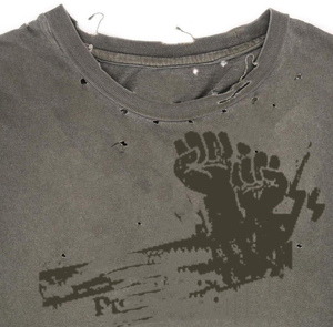 Camiseta de Algodón con Lavado Ácido Estilo Streetwear Personalizada para Hombre, Estilo Hip Hop Vintage con Logotipo Impreso, Camisetas de Moda Lavadas al por Mayor - Product Image 3