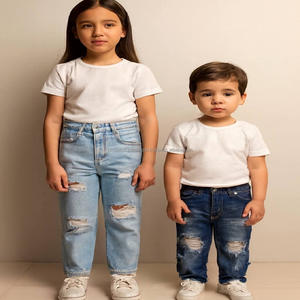Vente en gros de jeans et pantalons en denim évasés pour filles, mode décontractée printemps-automne, pantalons pour enfants, jeans pour enfants - Product Image 3