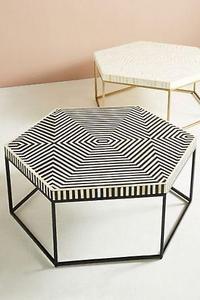 Table à tiroirs en os incrusté de la marque ILAHI, design moderne, détails en agate, rangement à trois niveaux, meuble portable pour la maison - Product Image 5