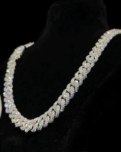 Collar de Cadena Cubana con Moissanita VVS de Calidad Premium para Uso Diario, Regalo para Fiestas, Disponible al Mejor Precio - Product Image 5