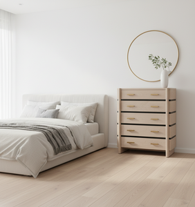 <b>5</b>-drawer Chest Mango Bed <b>Frame</b> for Bedroom Indoor Home Furniture Wood Furniture Wholesale Factory Direct OEM ODM Custom - Product Image 4